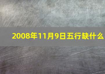 2008年11月9日五行缺什么