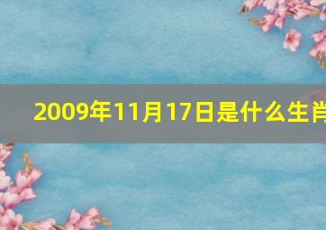 2009年11月17日是什么生肖