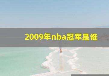 2009年nba冠军是谁