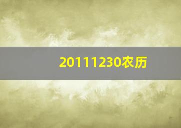 20111230农历