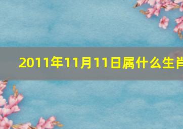 2011年11月11日属什么生肖