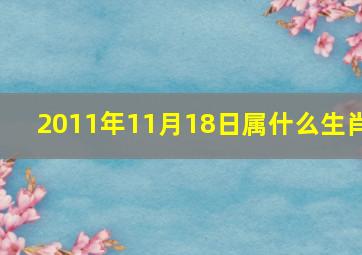 2011年11月18日属什么生肖