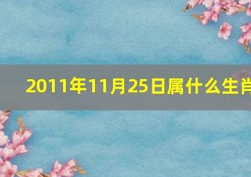 2011年11月25日属什么生肖