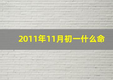 2011年11月初一什么命