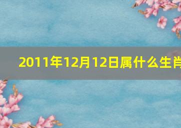 2011年12月12日属什么生肖