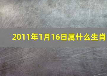 2011年1月16日属什么生肖