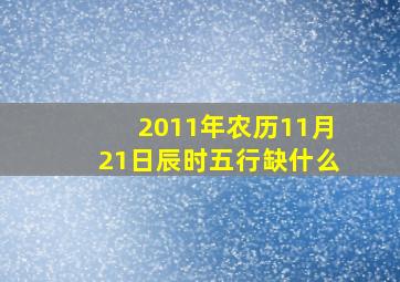 2011年农历11月21日辰时五行缺什么