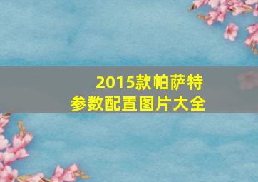 2015款帕萨特参数配置图片大全