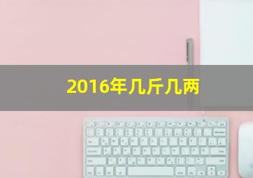 2016年几斤几两