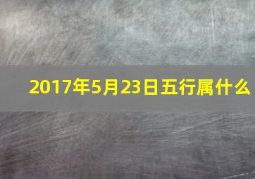 2017年5月23日五行属什么