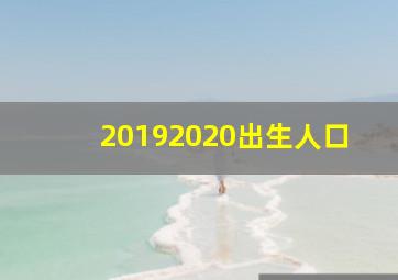 20192020出生人口