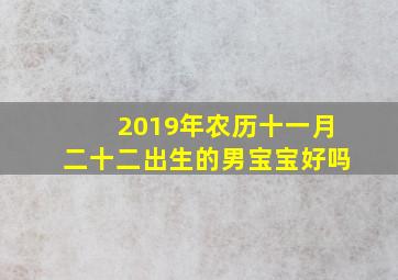 2019年农历十一月二十二出生的男宝宝好吗