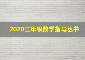 2020三年级数学指导丛书