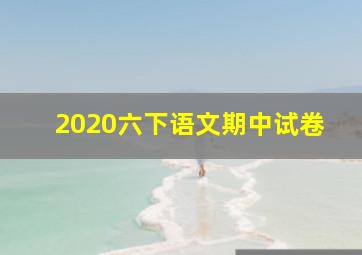 2020六下语文期中试卷