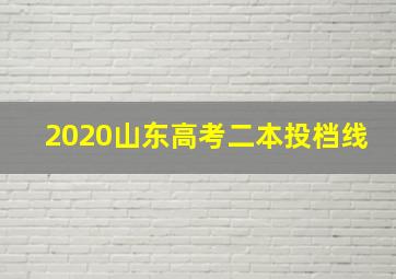 2020山东高考二本投档线