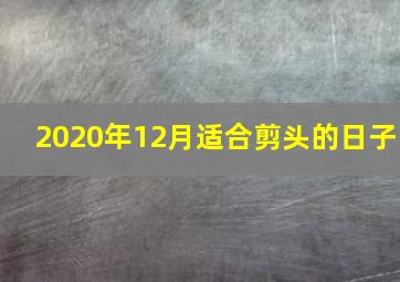 2020年12月适合剪头的日子