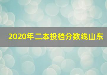 2020年二本投档分数线山东