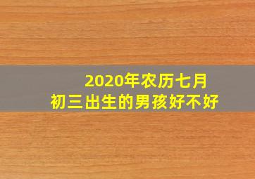 2020年农历七月初三出生的男孩好不好