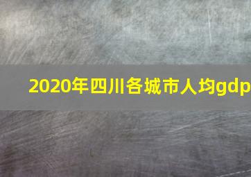 2020年四川各城市人均gdp