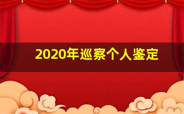 2020年巡察个人鉴定