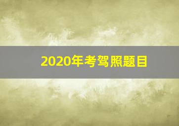 2020年考驾照题目