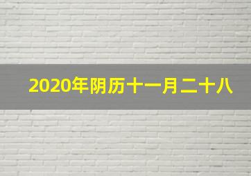 2020年阴历十一月二十八