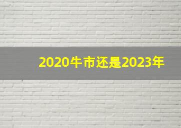 2020牛市还是2023年