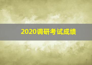 2020调研考试成绩