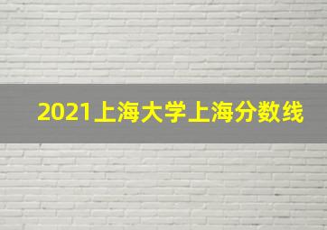 2021上海大学上海分数线