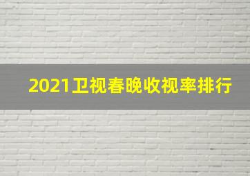 2021卫视春晚收视率排行