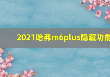 2021哈弗m6plus隐藏功能