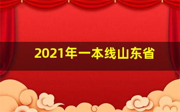 2021年一本线山东省