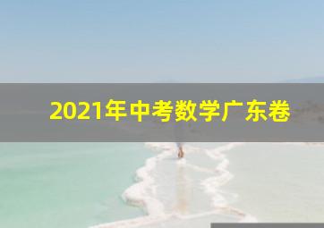 2021年中考数学广东卷