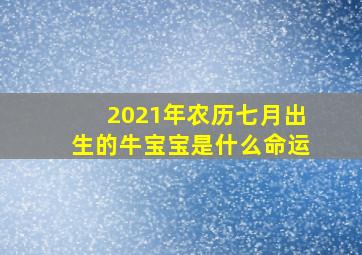 2021年农历七月出生的牛宝宝是什么命运