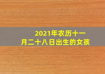 2021年农历十一月二十八日出生的女孩