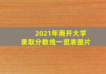 2021年南开大学录取分数线一览表图片