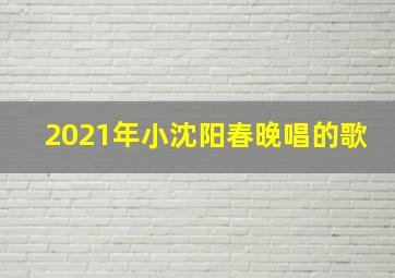 2021年小沈阳春晚唱的歌