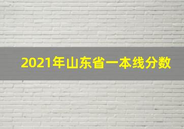 2021年山东省一本线分数