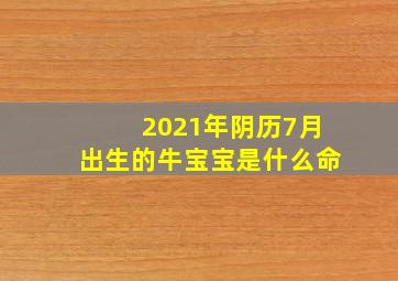 2021年阴历7月出生的牛宝宝是什么命