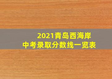 2021青岛西海岸中考录取分数线一览表