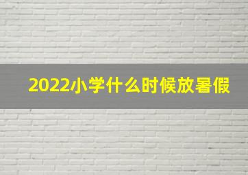 2022小学什么时候放暑假