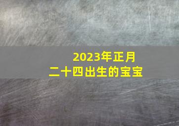 2023年正月二十四出生的宝宝