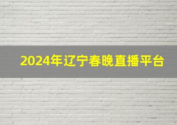 2024年辽宁春晚直播平台