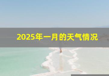 2025年一月的天气情况