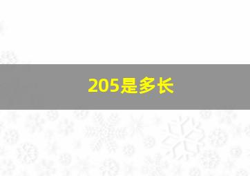 205是多长