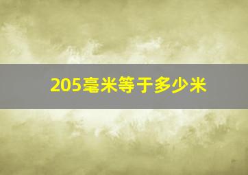 205毫米等于多少米