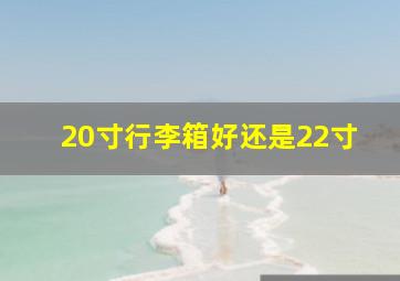 20寸行李箱好还是22寸