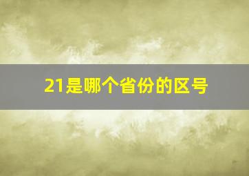 21是哪个省份的区号