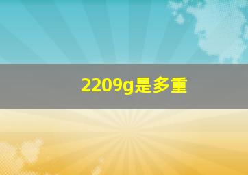 2209g是多重