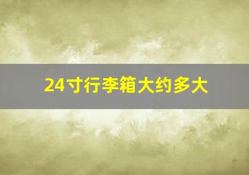 24寸行李箱大约多大